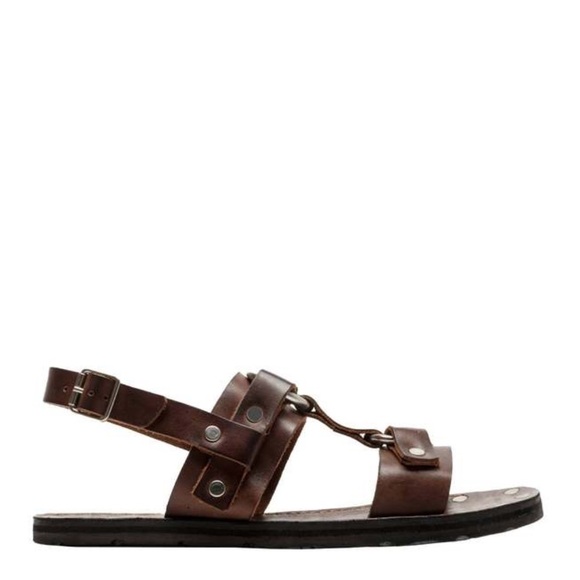 NIB- RE/DONE Worn Brown 70s Tire Tread Leather Sandal - Picture 1 of 15